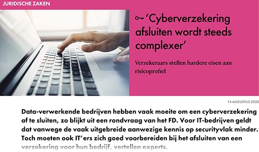 Cyberveilig Nederland in AG Connect: ‘Cyberverzekering afsluiten wordt steeds complexer’