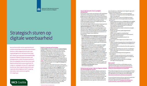 Strategisch sturen op digitale weerbaarheid