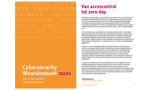 Nieuwe editie van het Cybersecurity Woordenboek beschikbaar